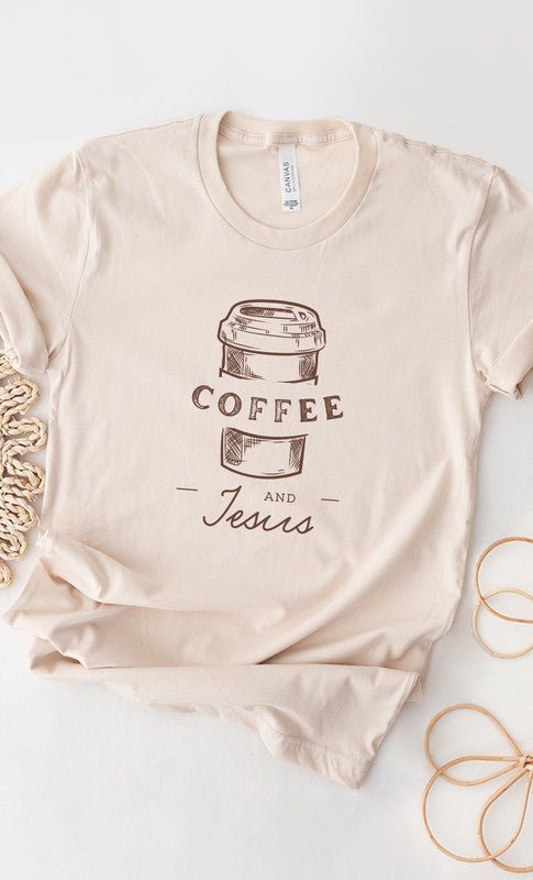 Coffee and Jesus Graphic Tee T-Shirt - Two & Gathered