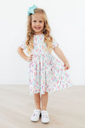 Color Crayons S/S Pocket Twirl Dress - Two & Gathered