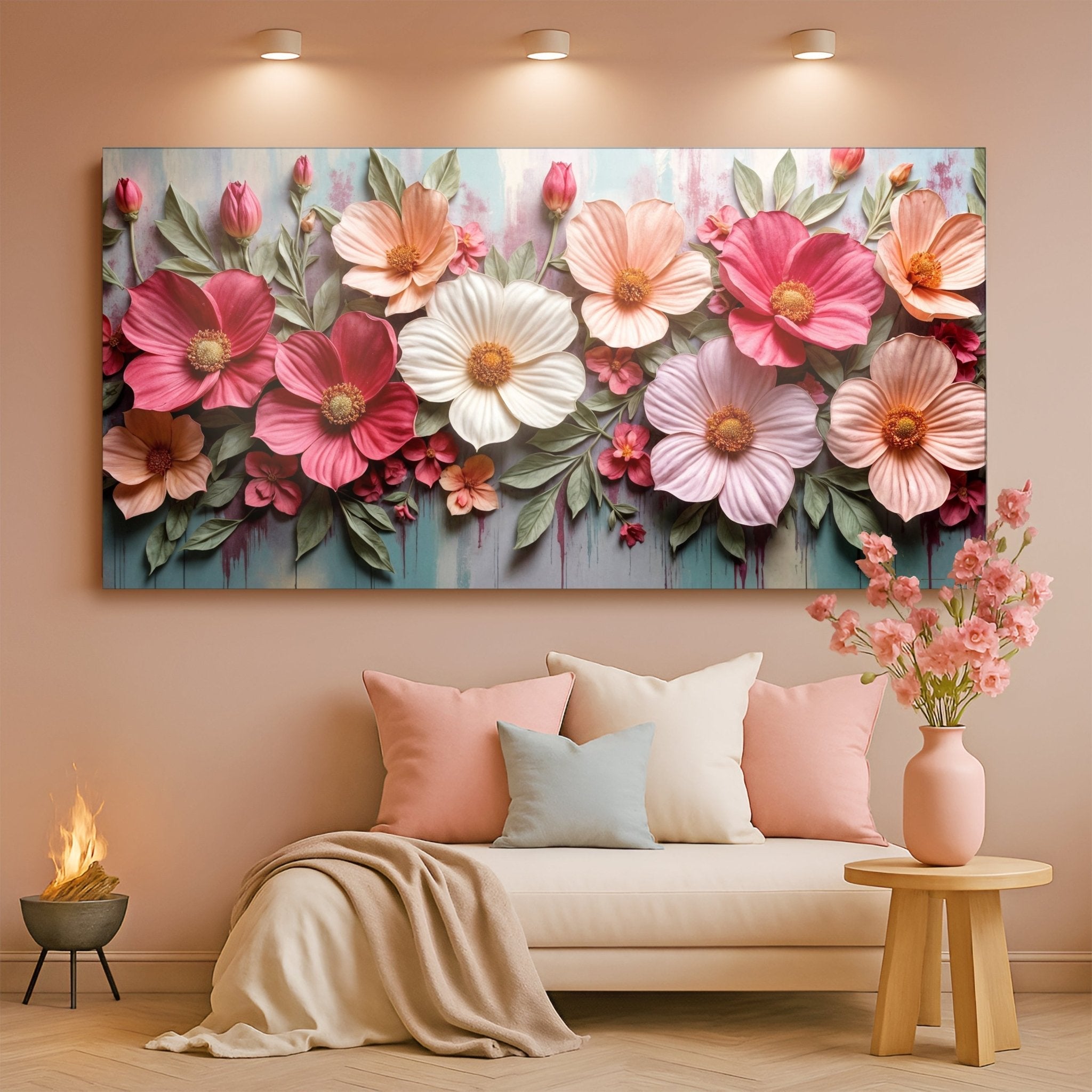 Colorful Floral Realistic Wall Art II - Two & Gathered