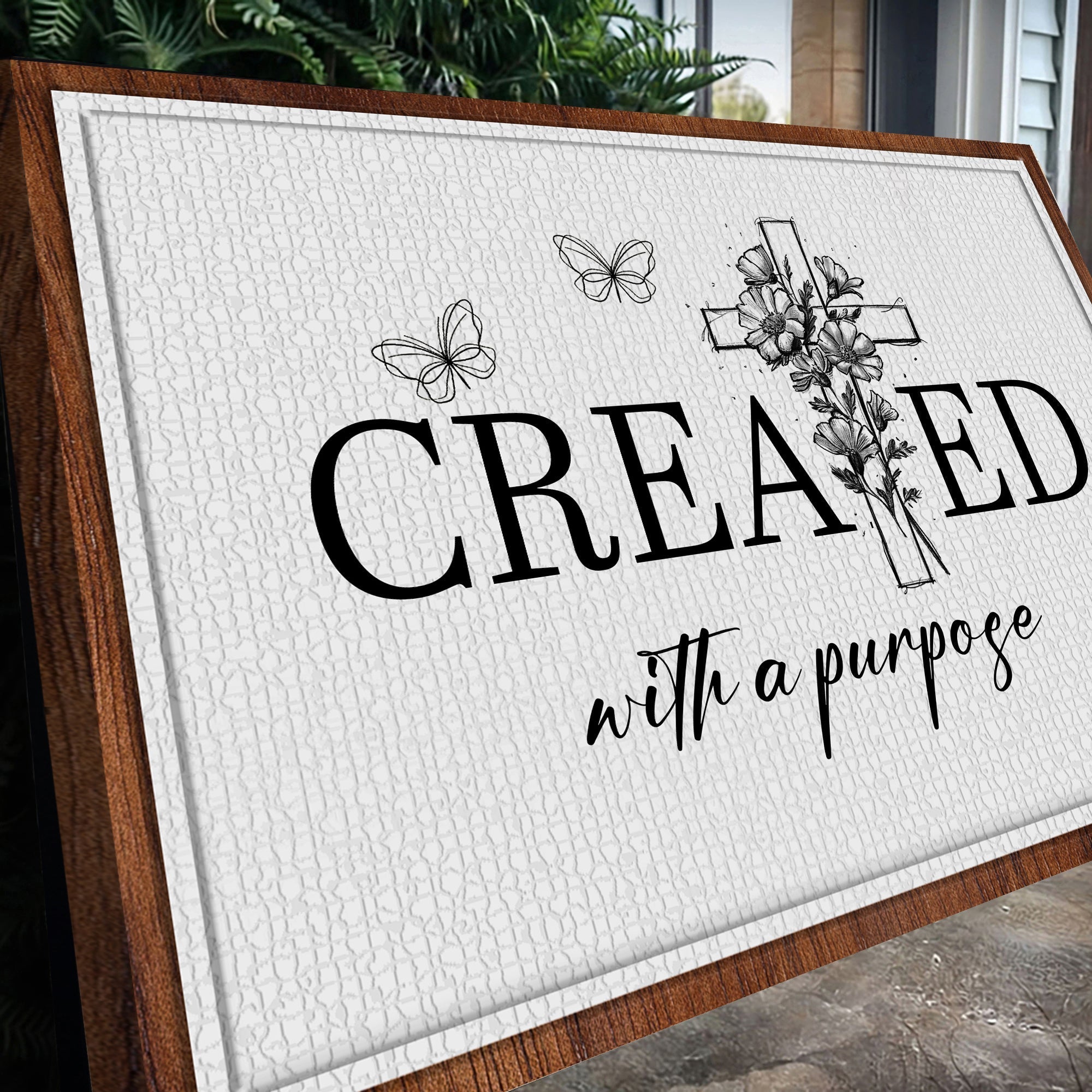 Created With A Purpose Faith Sign II - Two & Gathered