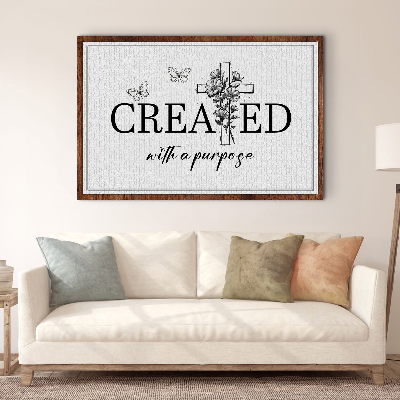 Created With A Purpose Faith Sign II - Two & Gathered