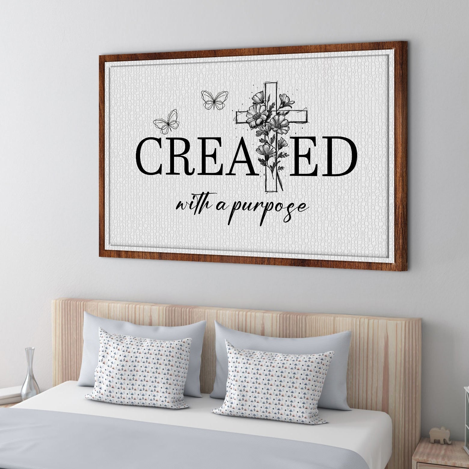 Created With A Purpose Faith Sign II - Two & Gathered