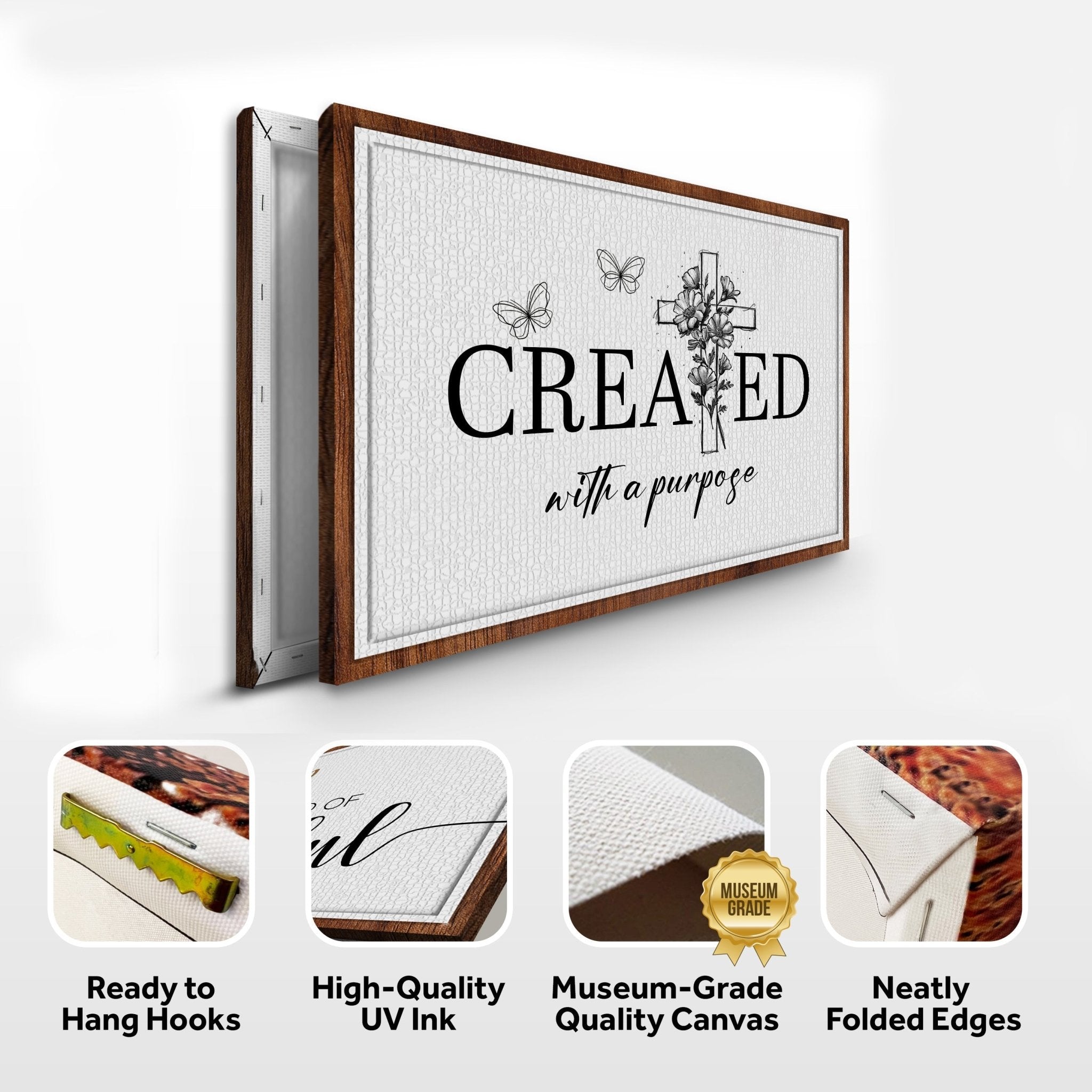 Created With A Purpose Faith Sign II - Two & Gathered