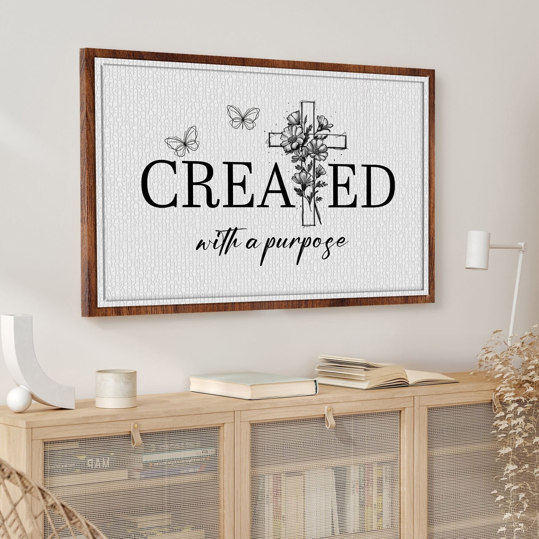 Created With A Purpose Faith Sign II - Two & Gathered