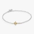 Cross And Heart Bracelet, Sterling Silver - Two & Gathered