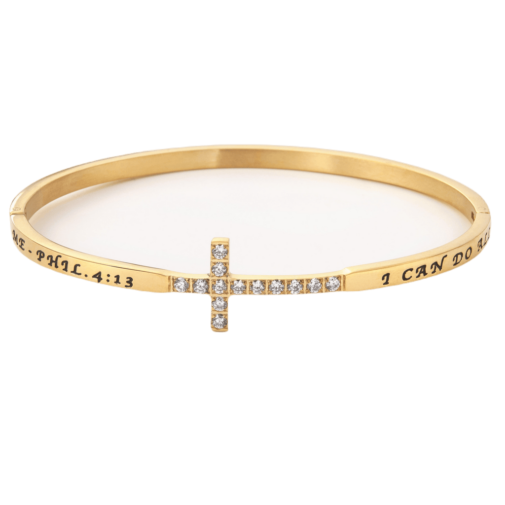 Cross Bangle Bracelet - Two & Gathered