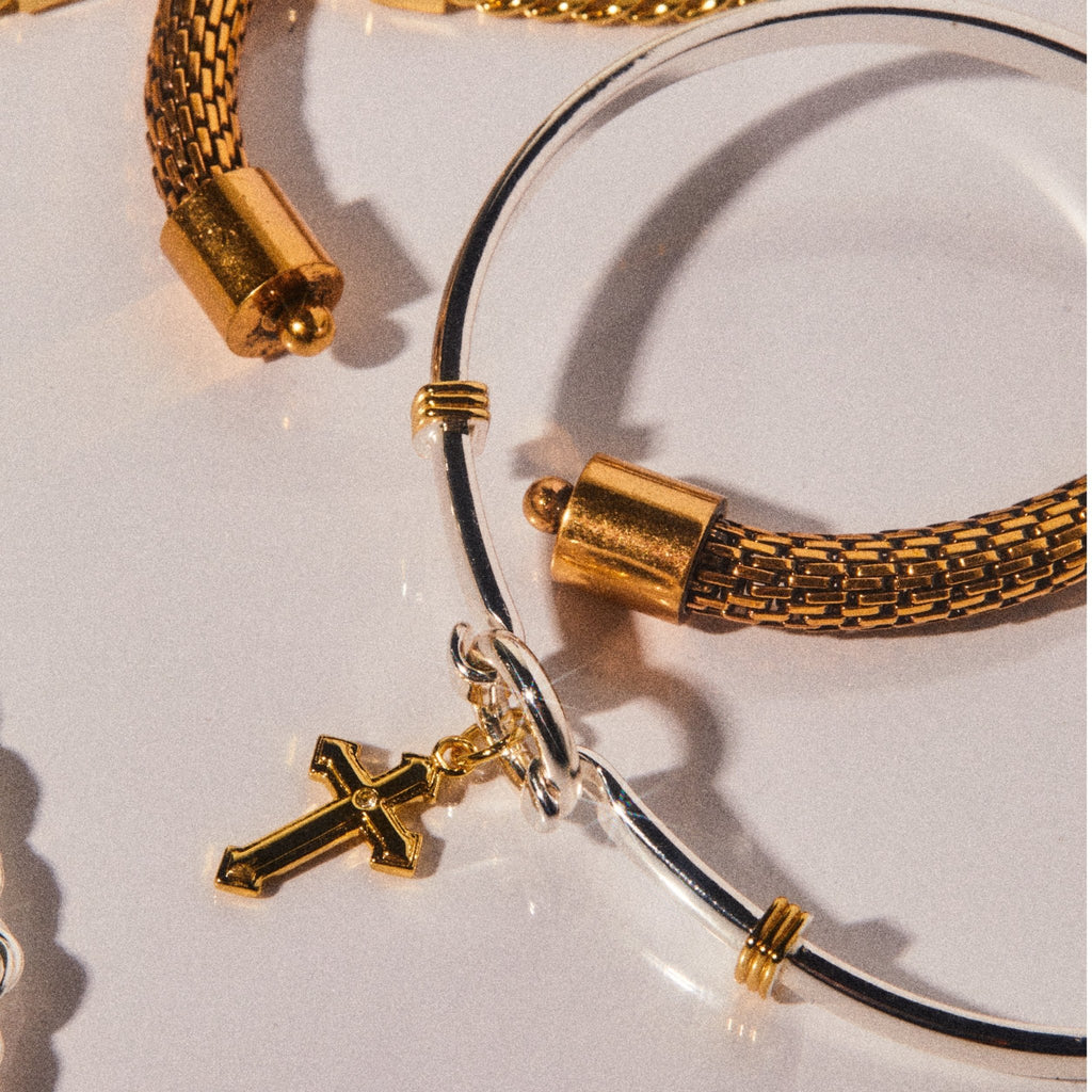 Cross Clip Bangle - Two & Gathered