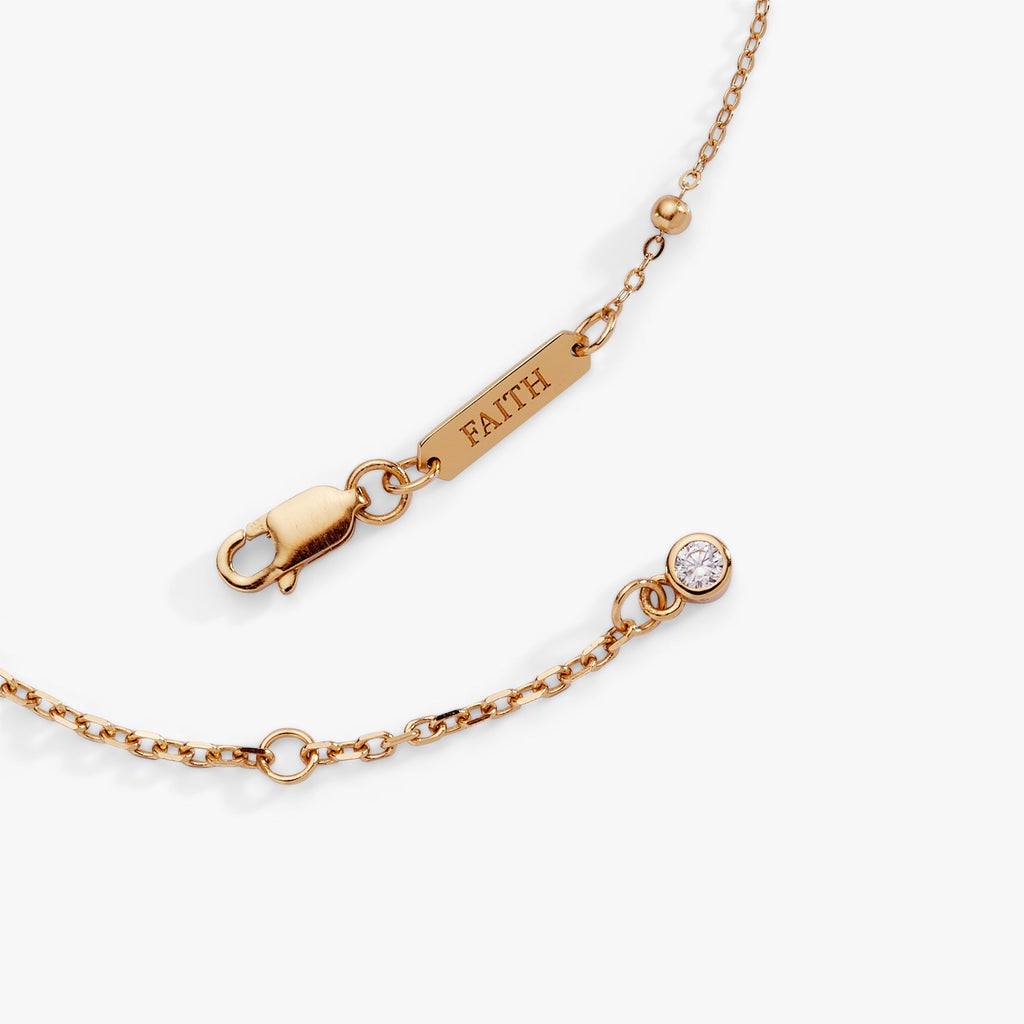 Cross Delicate Pave Crystal Beaded Strand Bracelet - Two & Gathered