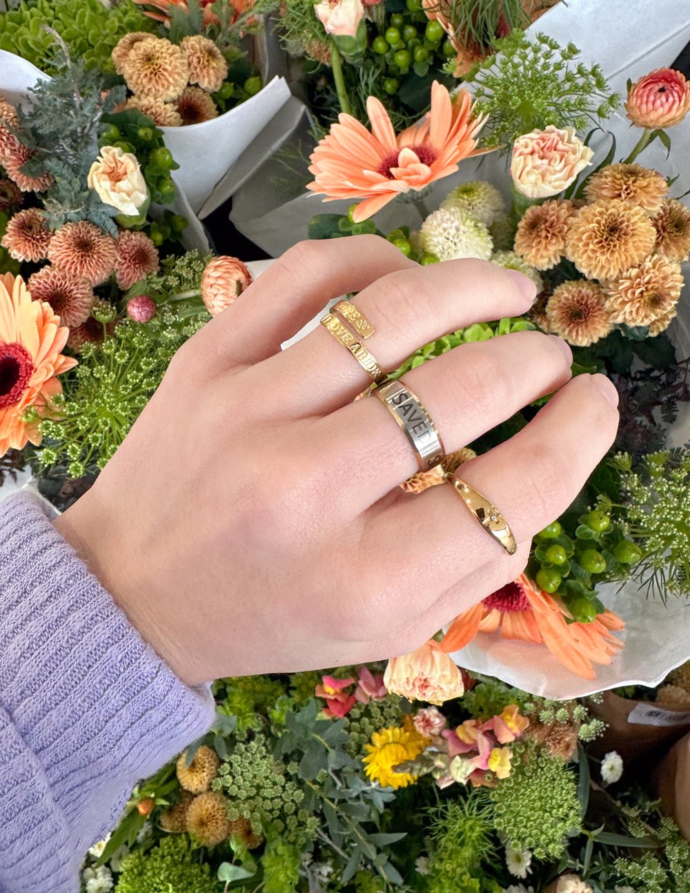 Cross Gemstone Ring - Two & Gathered
