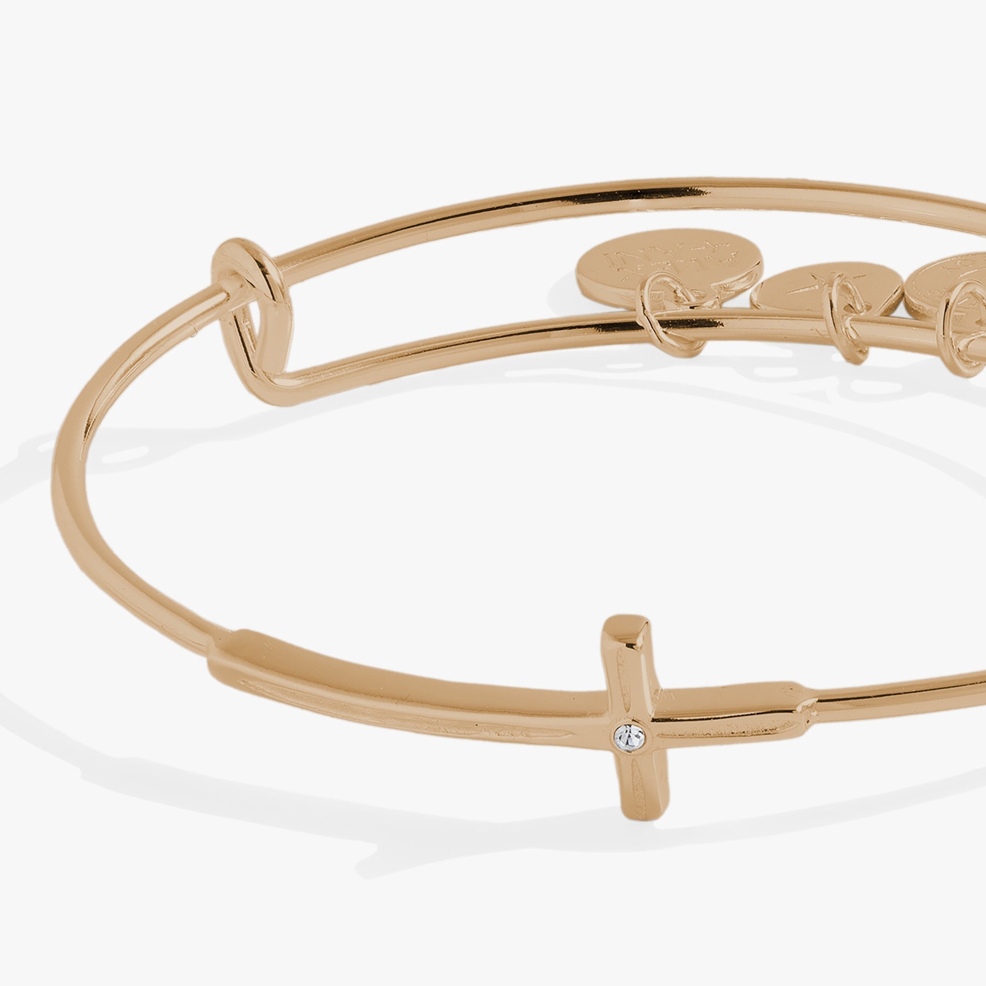Cross Inline Bangle - Two & Gathered