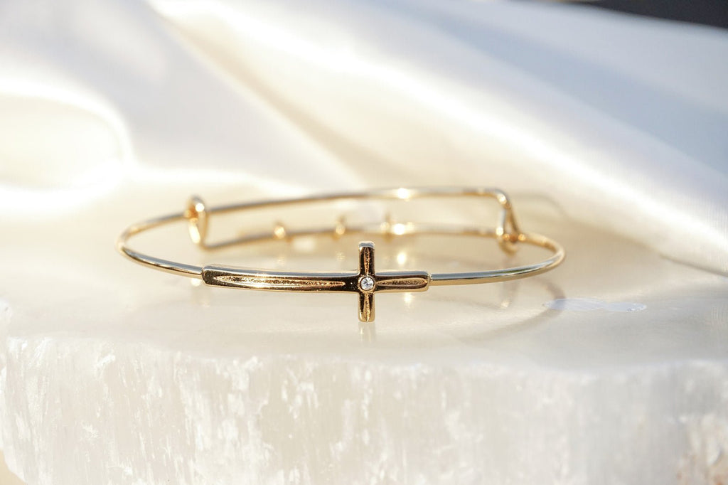 Cross Inline Bangle - Two & Gathered