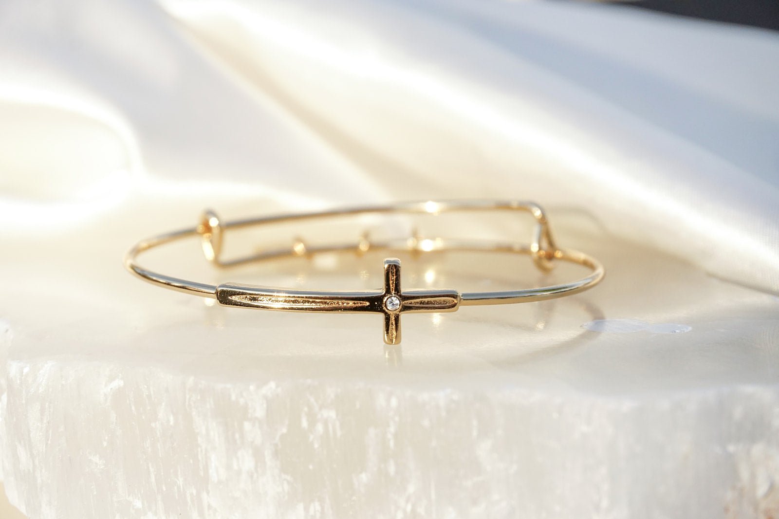 Cross Inline Bangle - Two & Gathered
