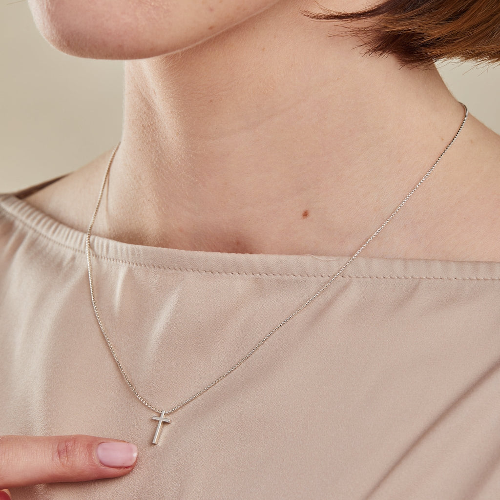Cross Necklace, Sterling Silver - Two & Gathered