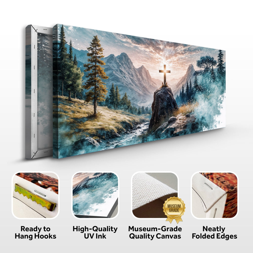 Cross On A Hill Faith Wall Art - Two & Gathered