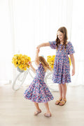 Darling Daisies Smocked Ruffle Dress - Two & Gathered