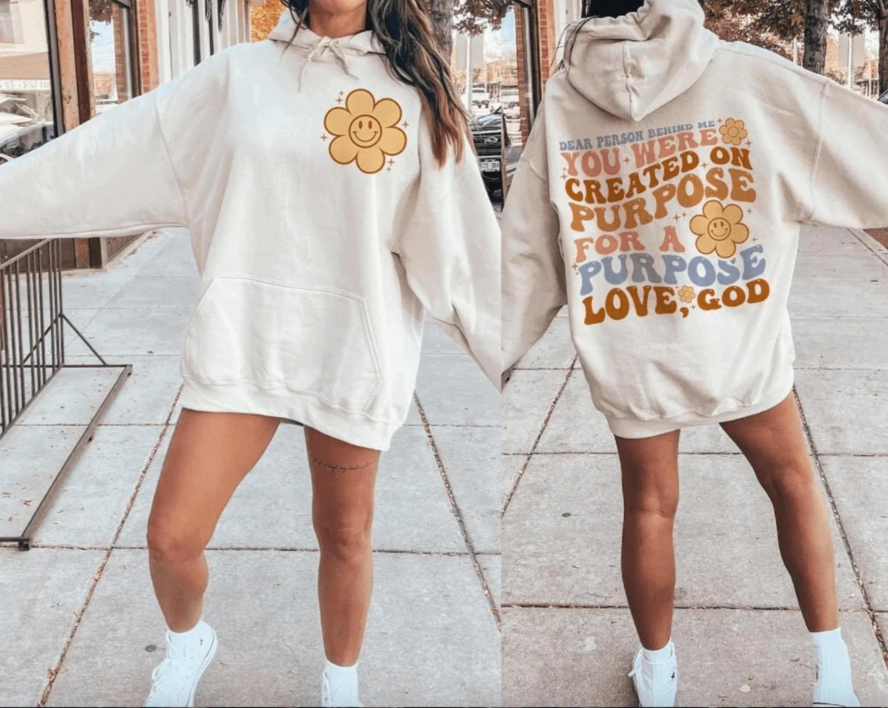 Dear Person Behind Me Crewneck Sweatshirt | Faith - Based Encouragement Shirt | Christian Apparel | Inspirational Graphic Tee | Unisex Fit - Two & Gathered