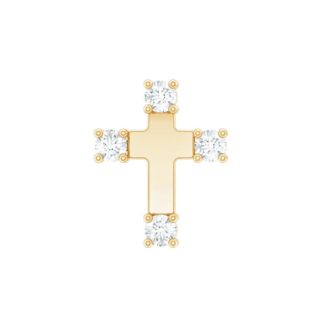Diamond Cross Cartilage Earring - Two & Gathered