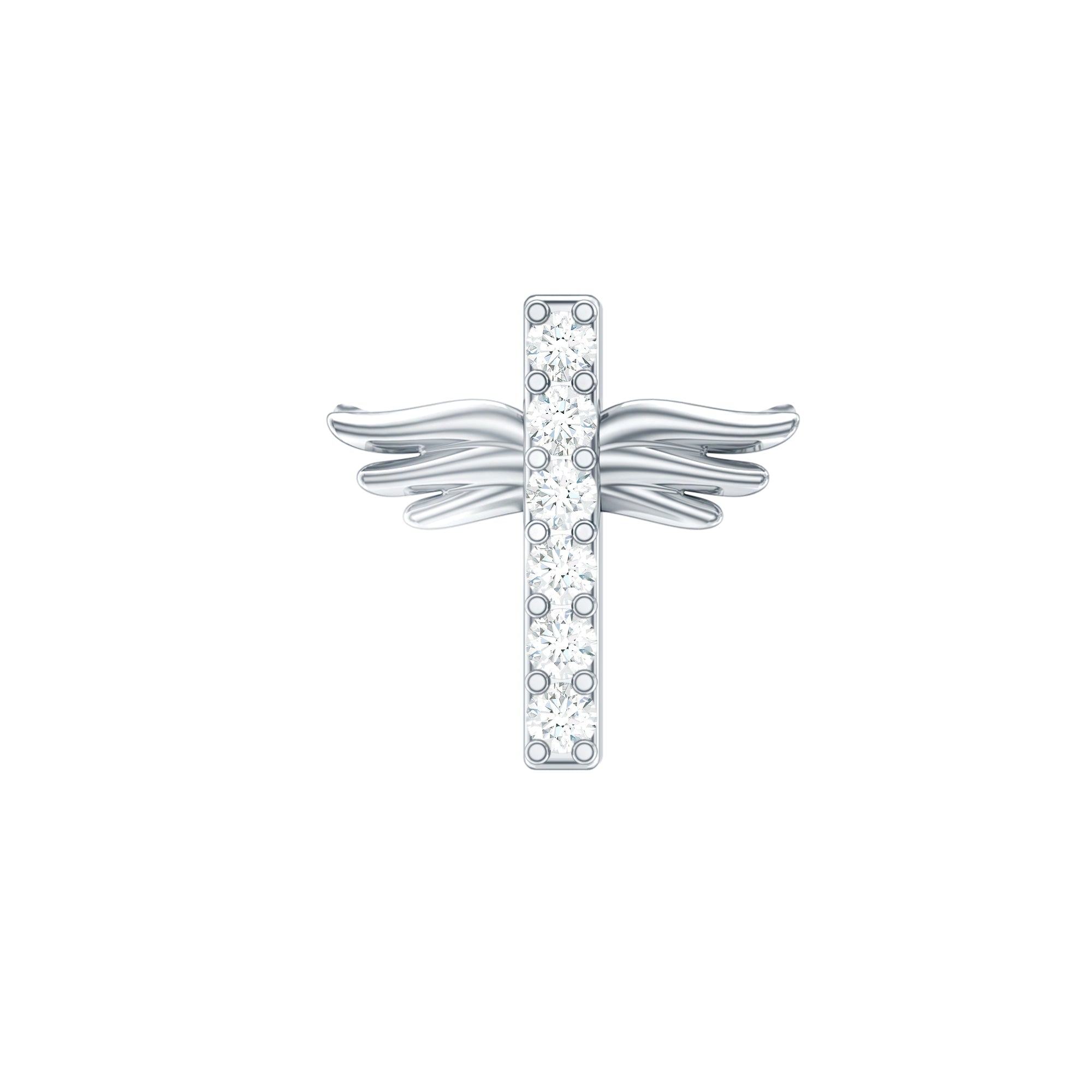 Diamond Cross Earring for Tragus Piercing - Two & Gathered