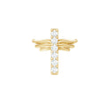 Diamond Cross Earring for Tragus Piercing - Two & Gathered