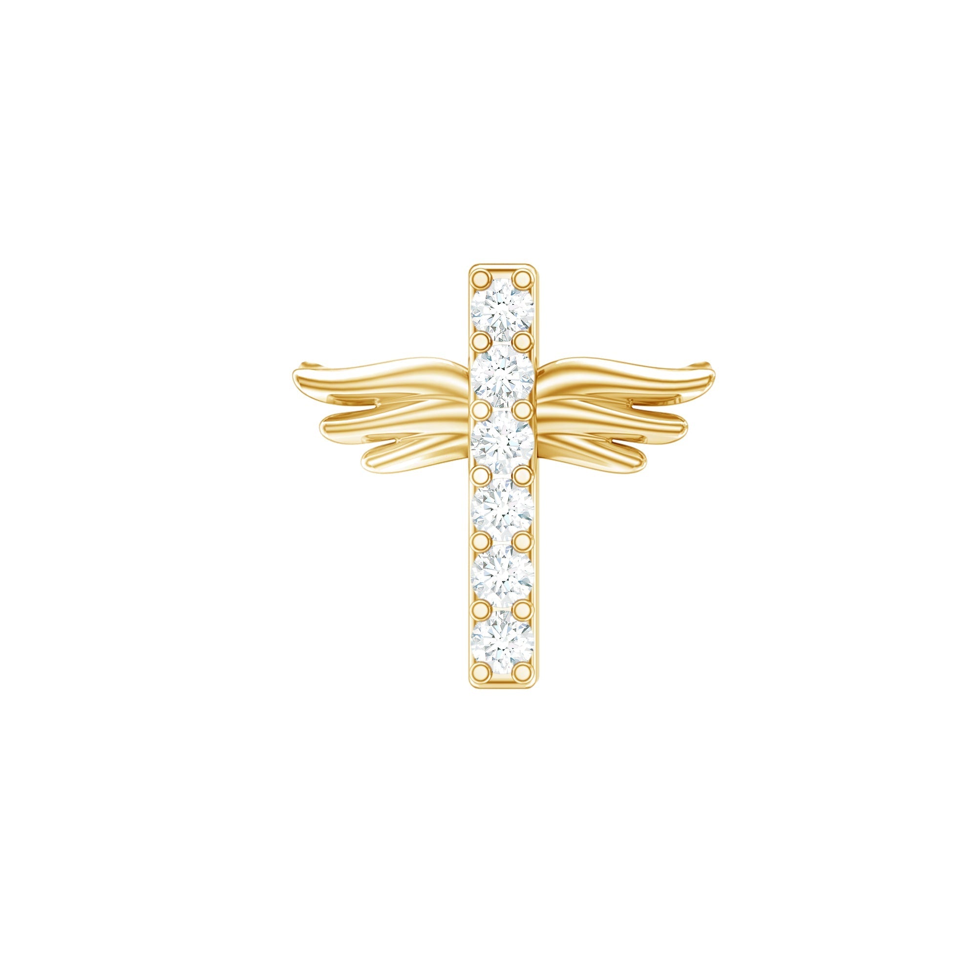 Diamond Cross Earring for Tragus Piercing - Two & Gathered