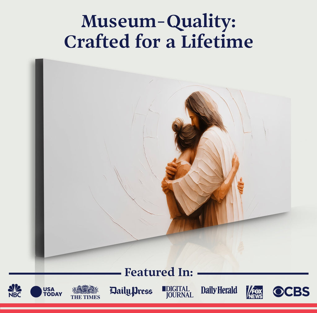 Divine Embrace of Grace Faith Wall Art II - Two & Gathered