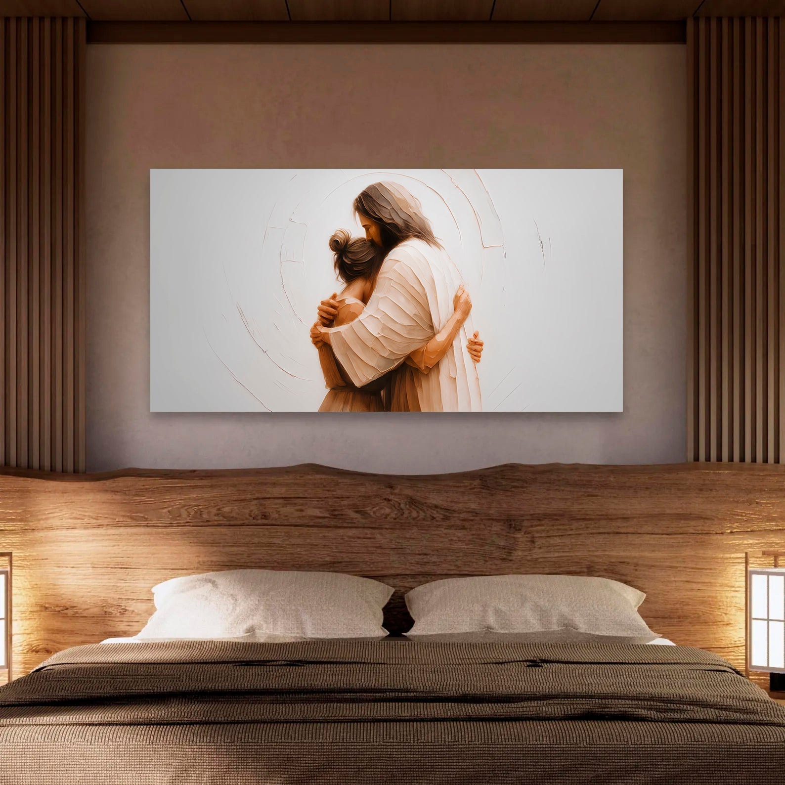 Divine Embrace of Grace Faith Wall Art II - Two & Gathered
