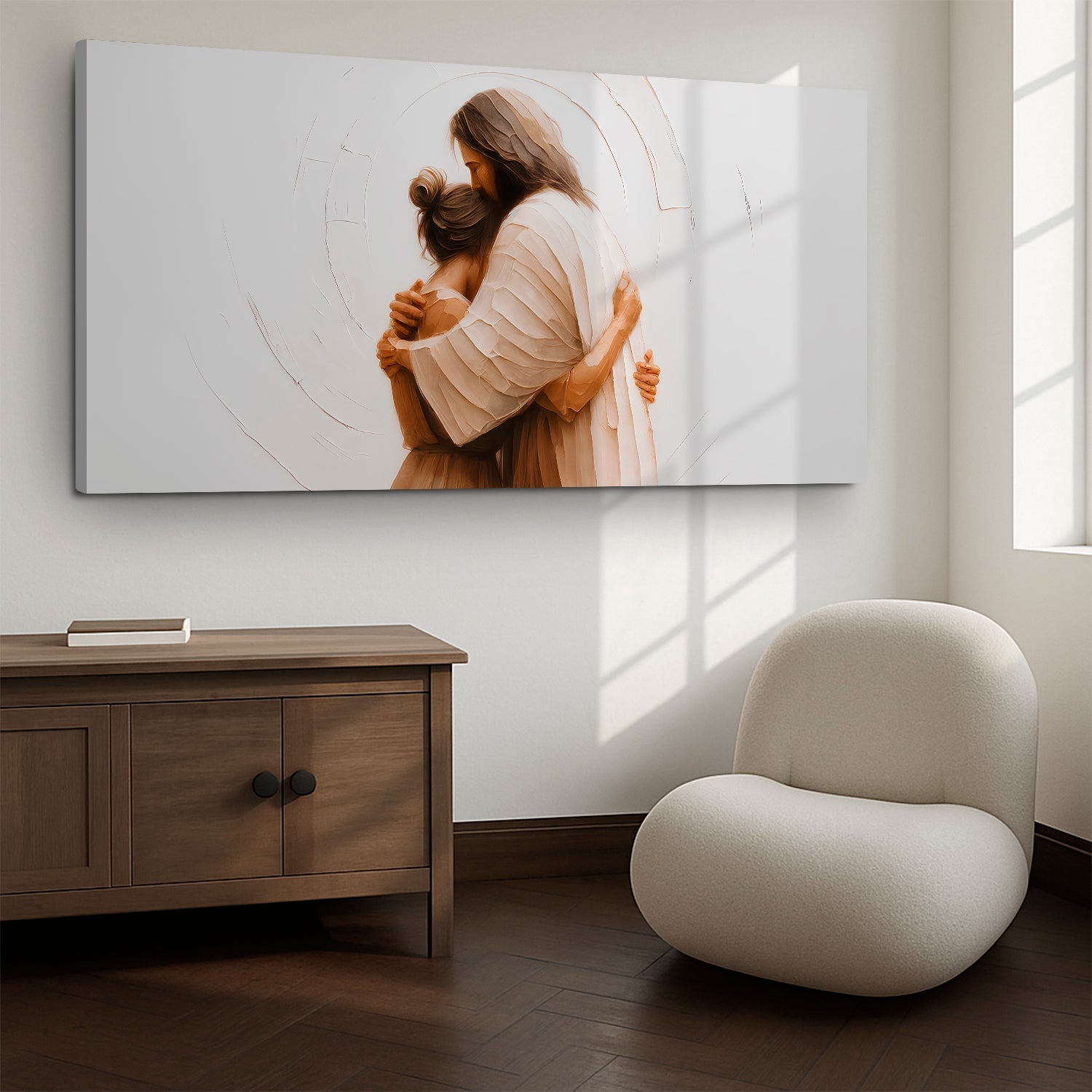 Divine Embrace of Grace Faith Wall Art II - Two & Gathered