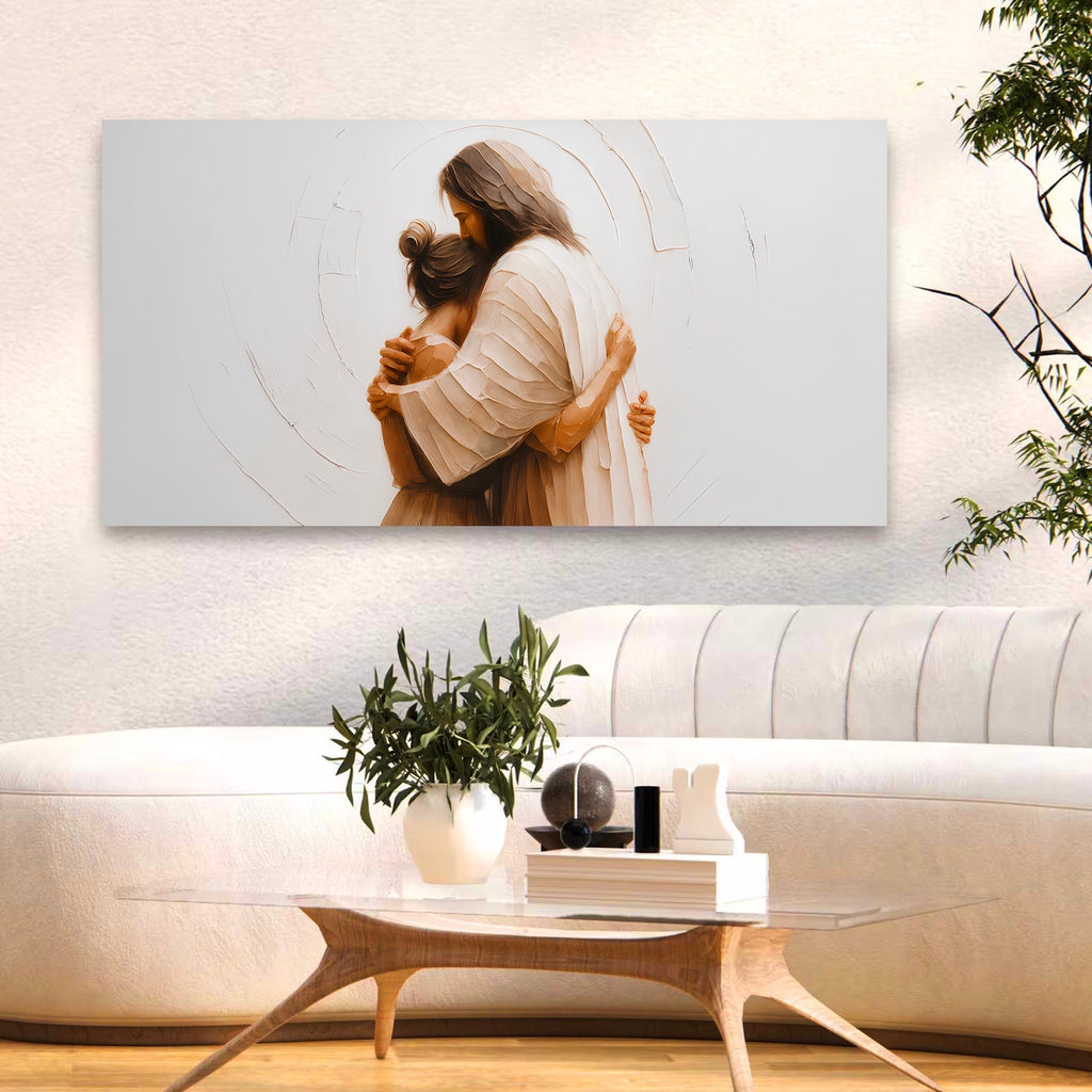 Divine Embrace of Grace Faith Wall Art II - Two & Gathered
