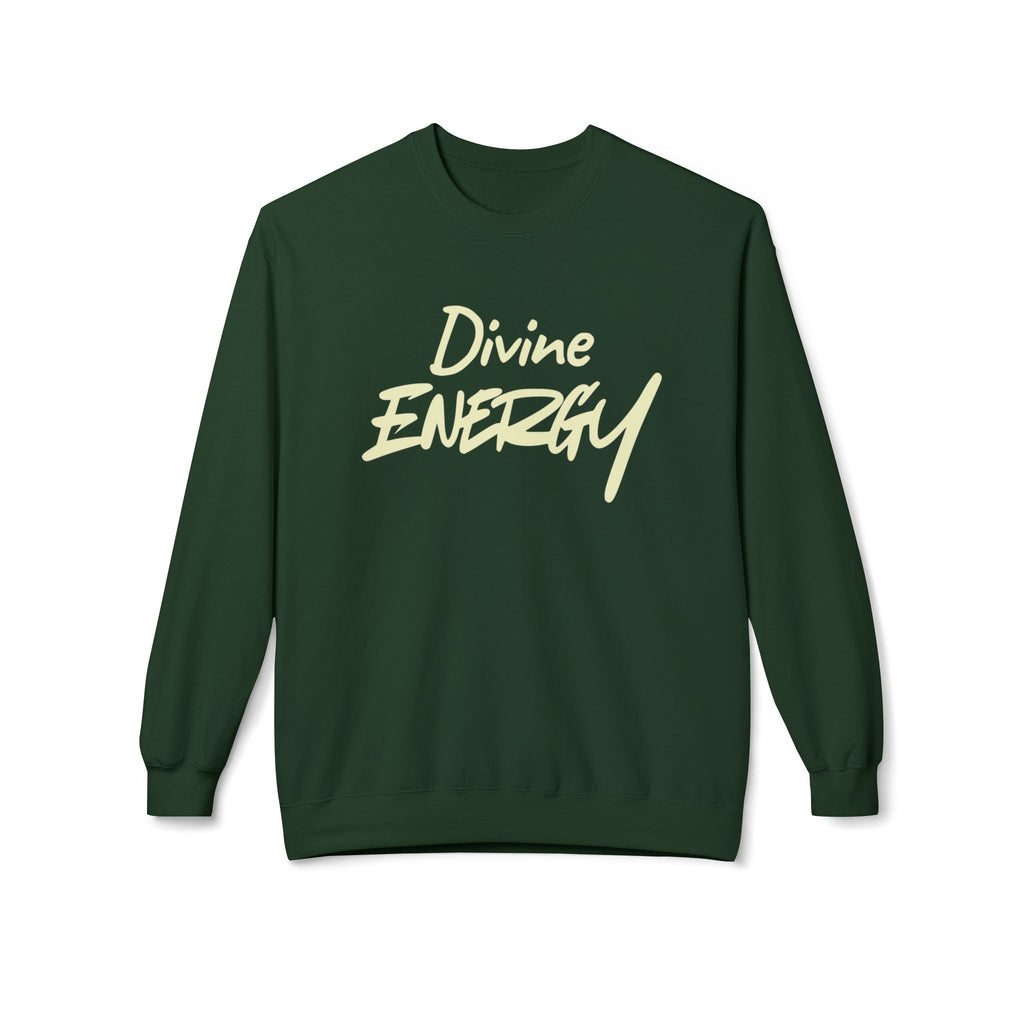 Divine Energy Crewneck Sweatshirt — Cream Script Spiritual Pullover - Two & Gathered