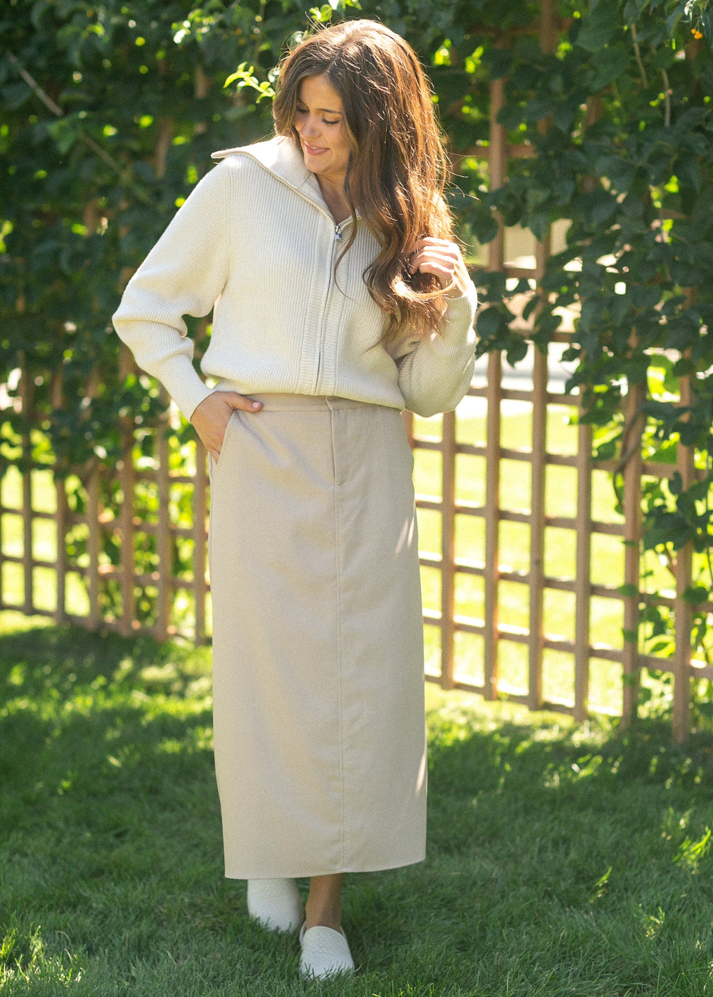 Dylan Midi Trouser Skirt - Two & Gathered