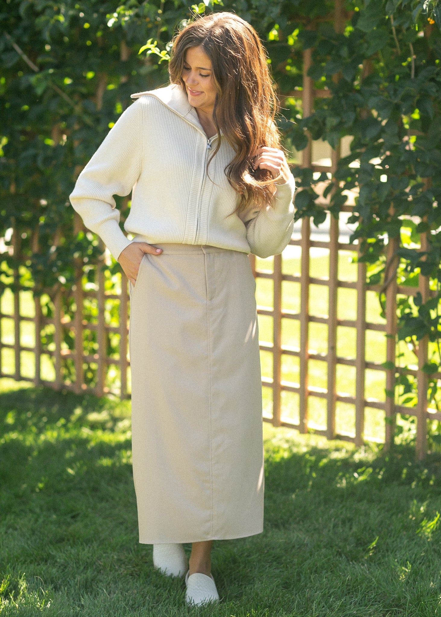 Dylan Midi Trouser Skirt - Two & Gathered