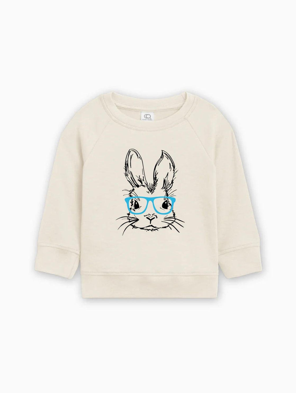 Easter Bunny With Blue Glasses Organic Cotton Baby toddler Pullover - Two & Gathered