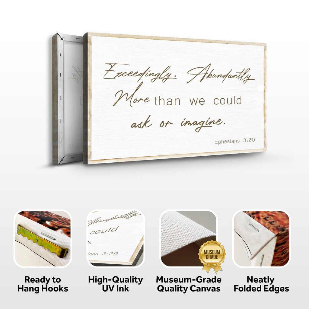 Ephesians 3:20 Farmhouse Faith Sign II - Two & Gathered