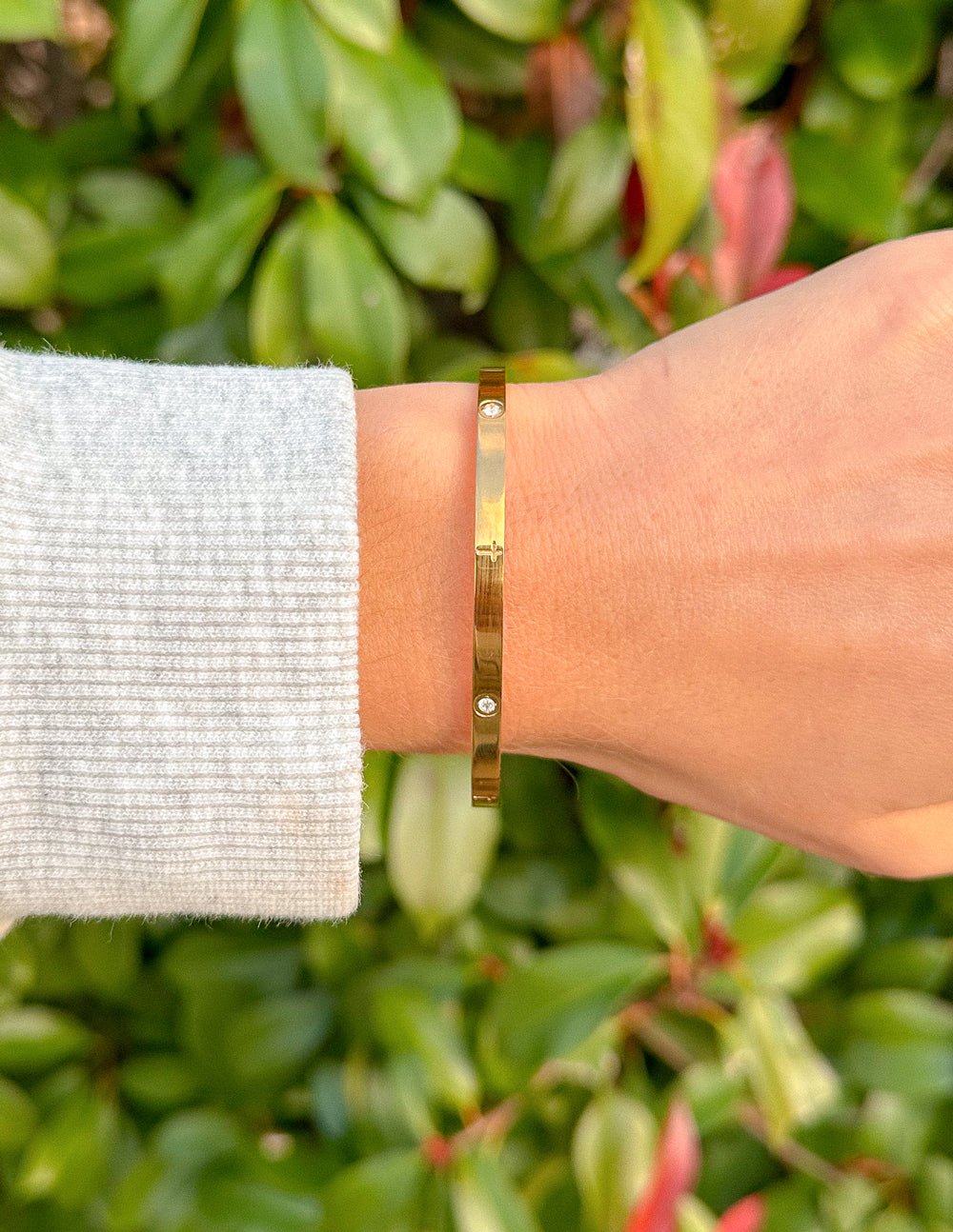 Eternity Gem Cuff Bracelet - Two & Gathered