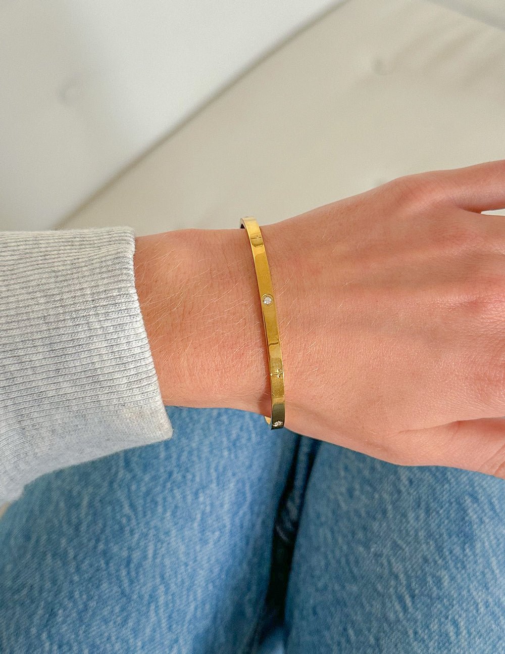 Eternity Gem Cuff Bracelet - Two & Gathered