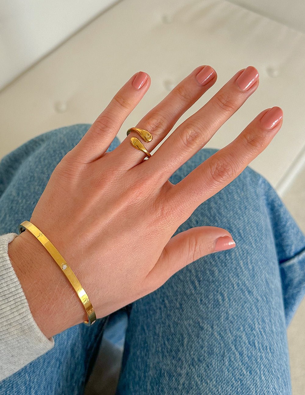Eternity Gem Cuff Bracelet - Two & Gathered