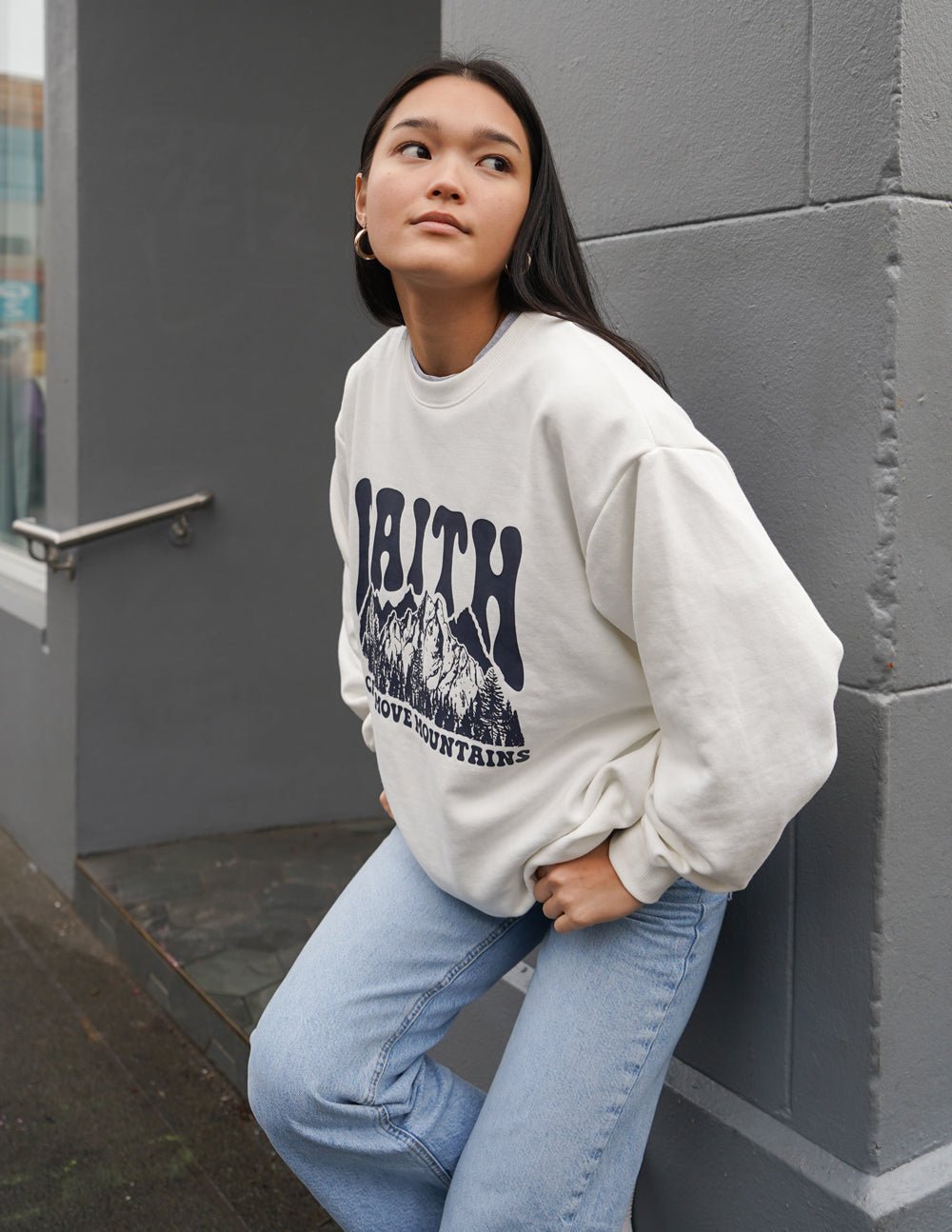 Faith Can Move Mountains Unisex Crewneck - Two & Gathered