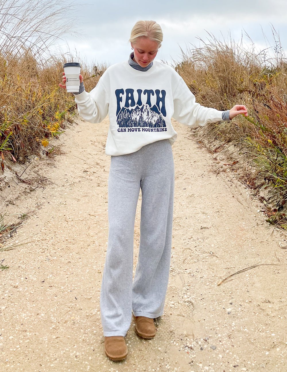 Faith Can Move Mountains Unisex Crewneck - Two & Gathered
