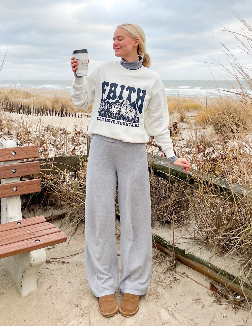 Faith Can Move Mountains Unisex Crewneck - Two & Gathered