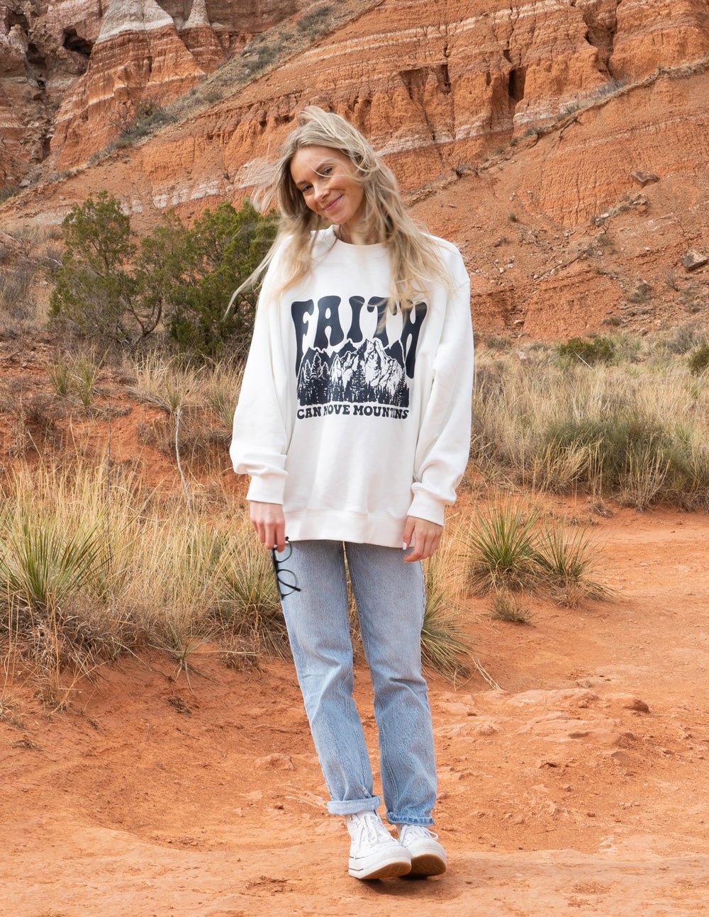 Faith Can Move Mountains Unisex Crewneck - Two & Gathered