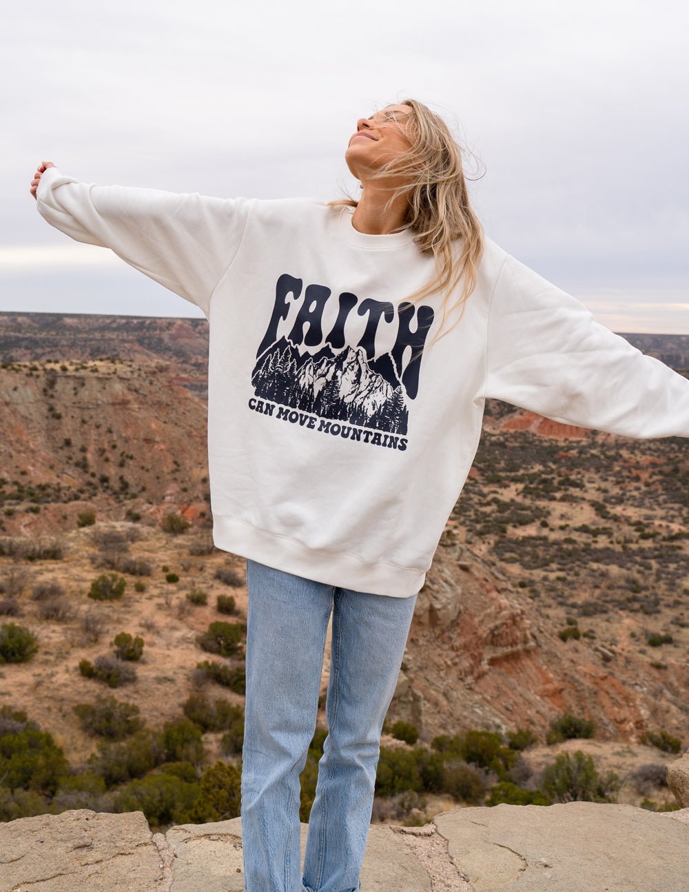 Faith Can Move Mountains Unisex Crewneck - Two & Gathered