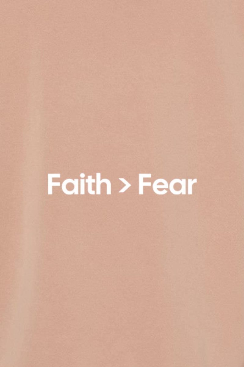 Faith > Fear Unisex Pigment - Dyed Hoodie Sweatshirt - Two & Gathered