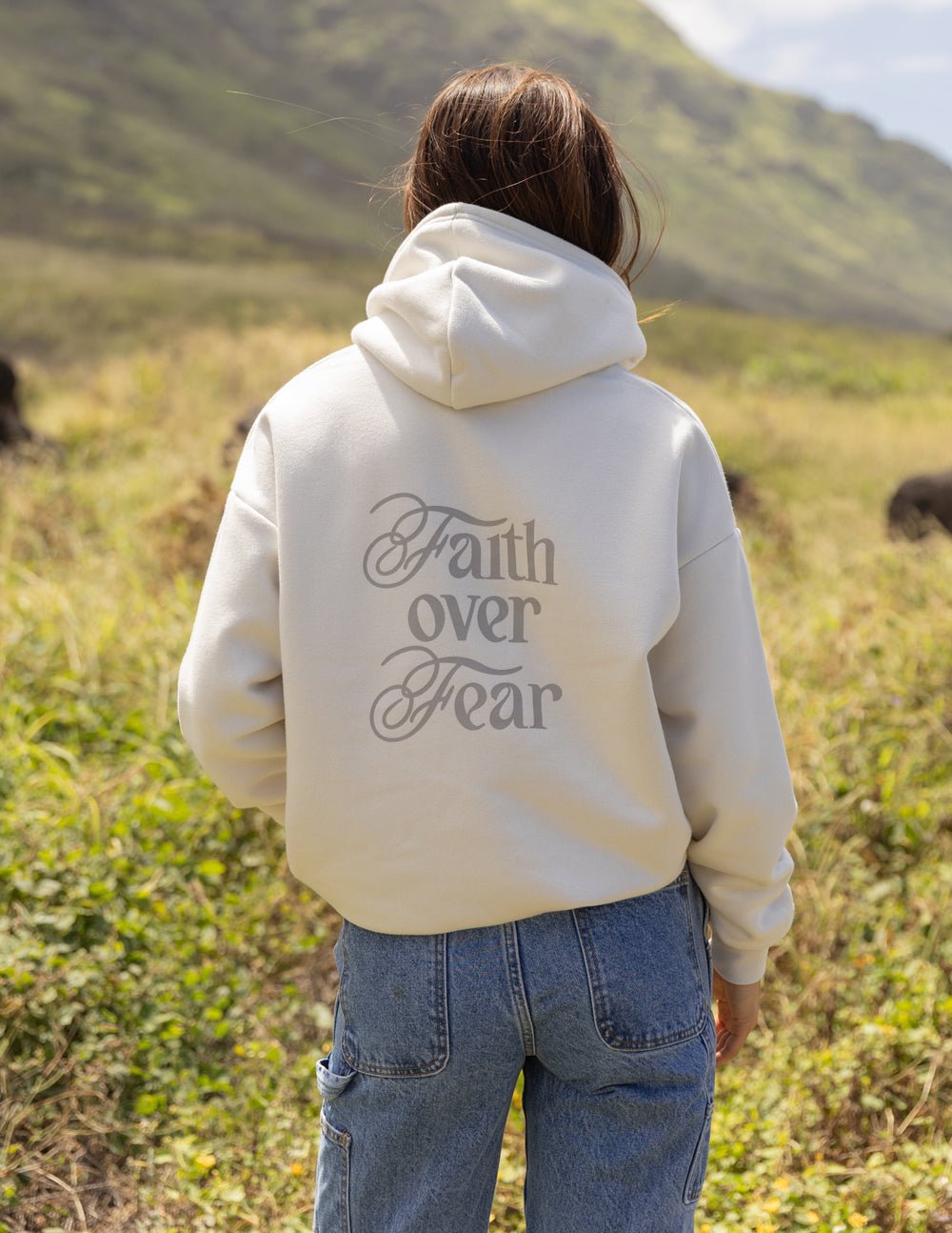 Faith Over Fear Taupe Unisex Hoodie - Two & Gathered