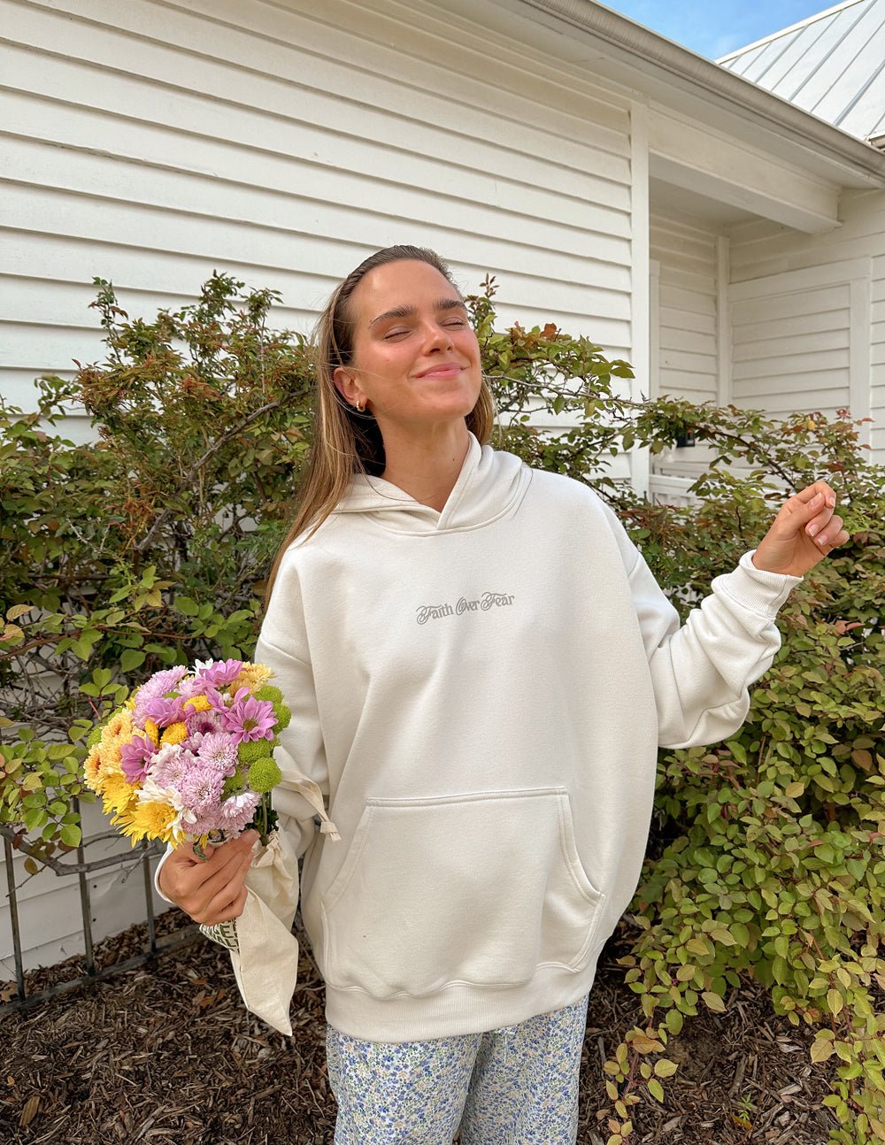 Faith Over Fear Taupe Unisex Hoodie - Two & Gathered
