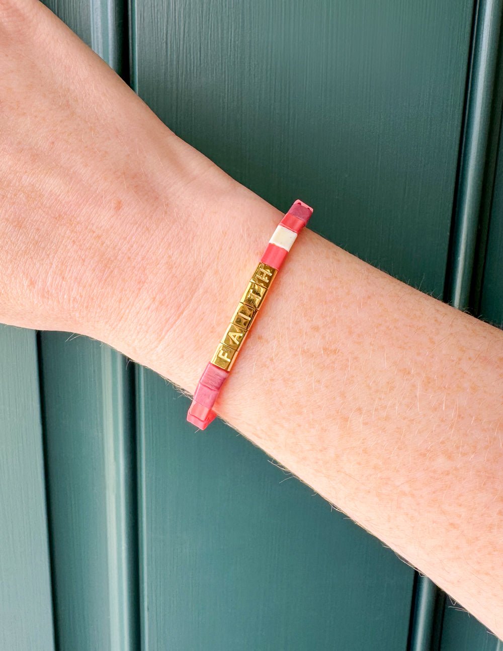 Faith Tile Letter Bracelet - Two & Gathered