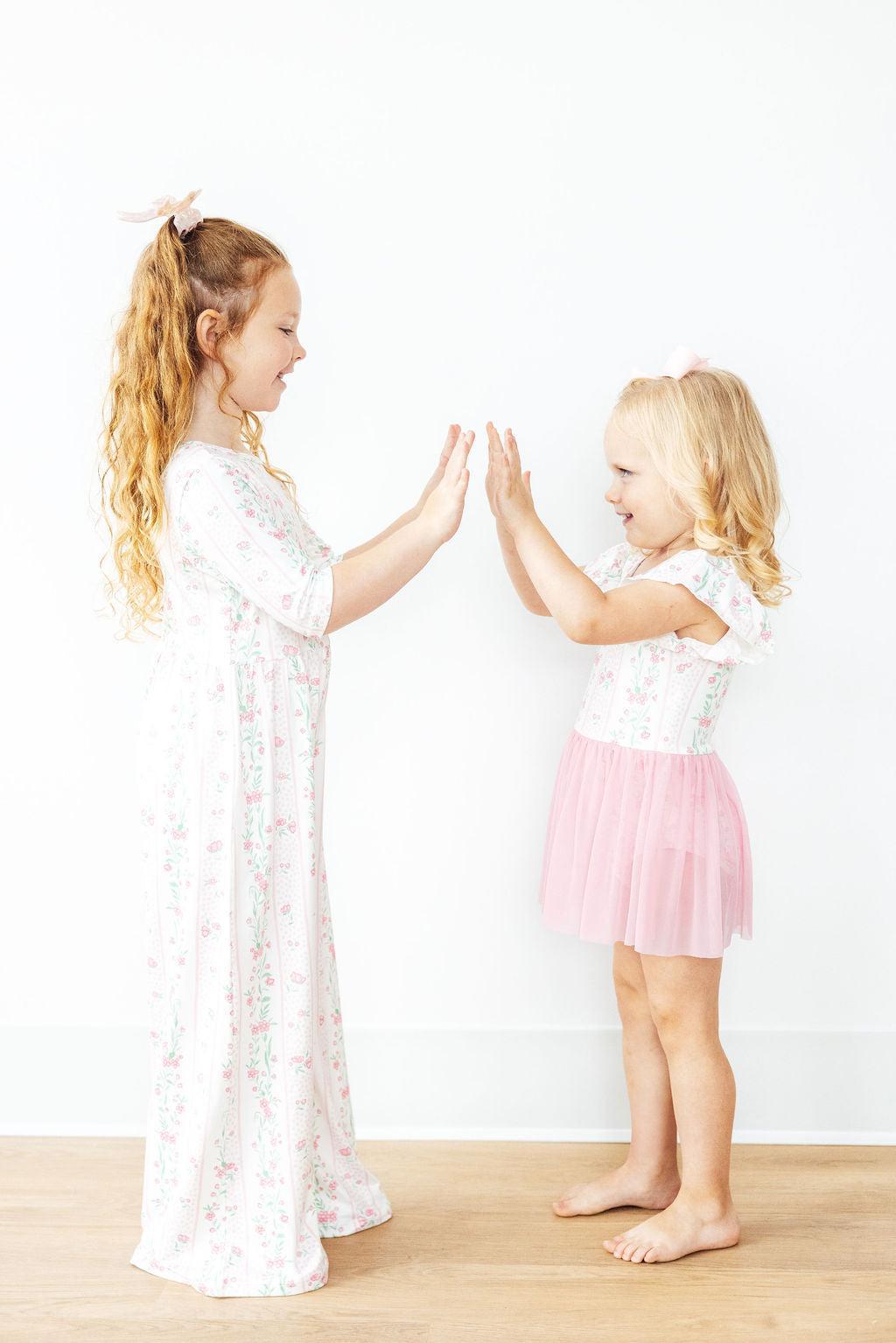 Fancy Florals S/S Twirl Leotard - Two & Gathered
