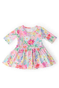 Field of Flowers 3/4 Twirl Bodysuit - Two & Gathered