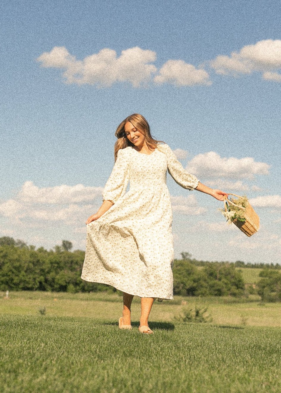 Flora Smocked Midi Dress - Two & Gathered