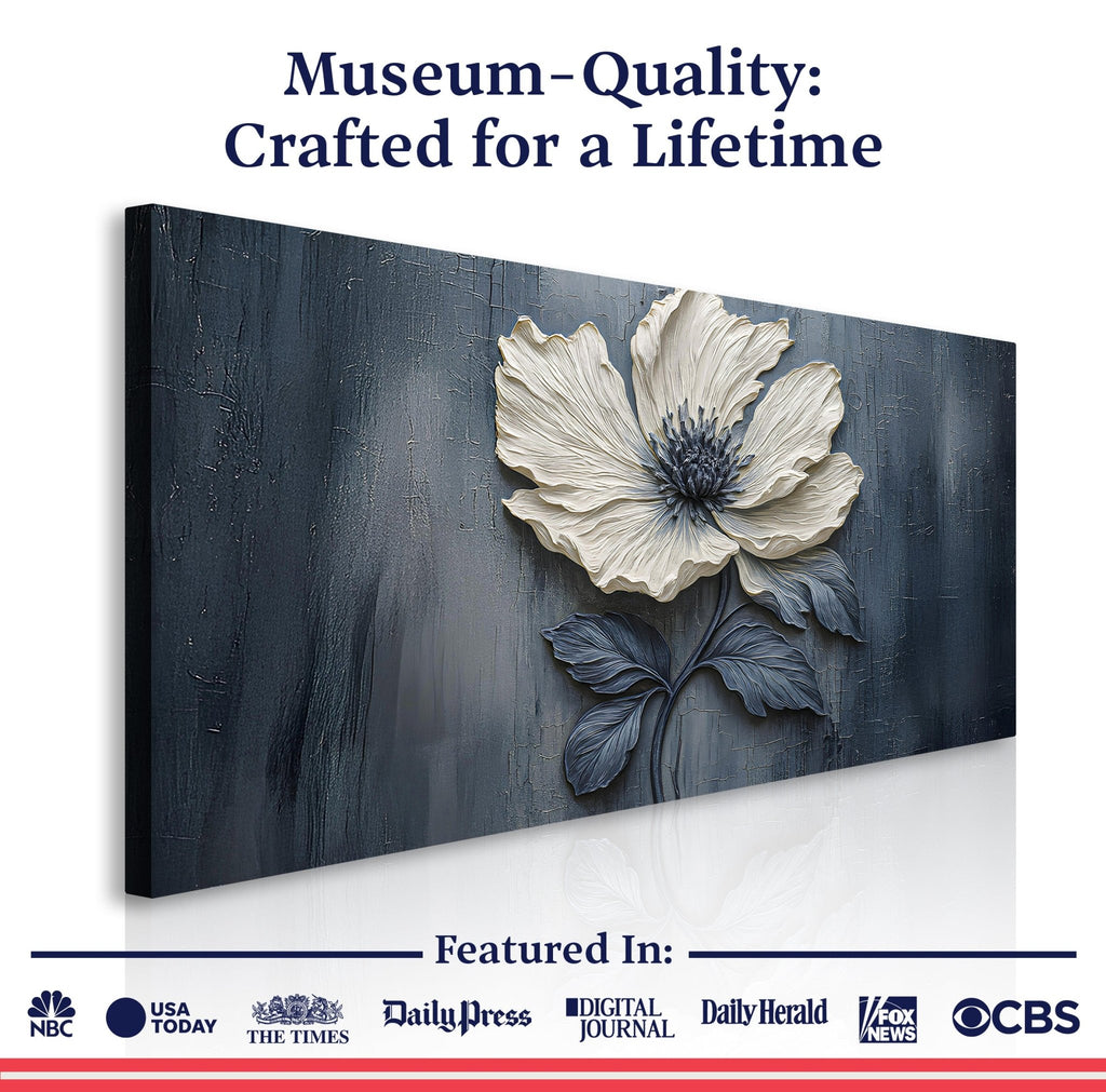 Floral Clay Relief Wall Art - Two & Gathered