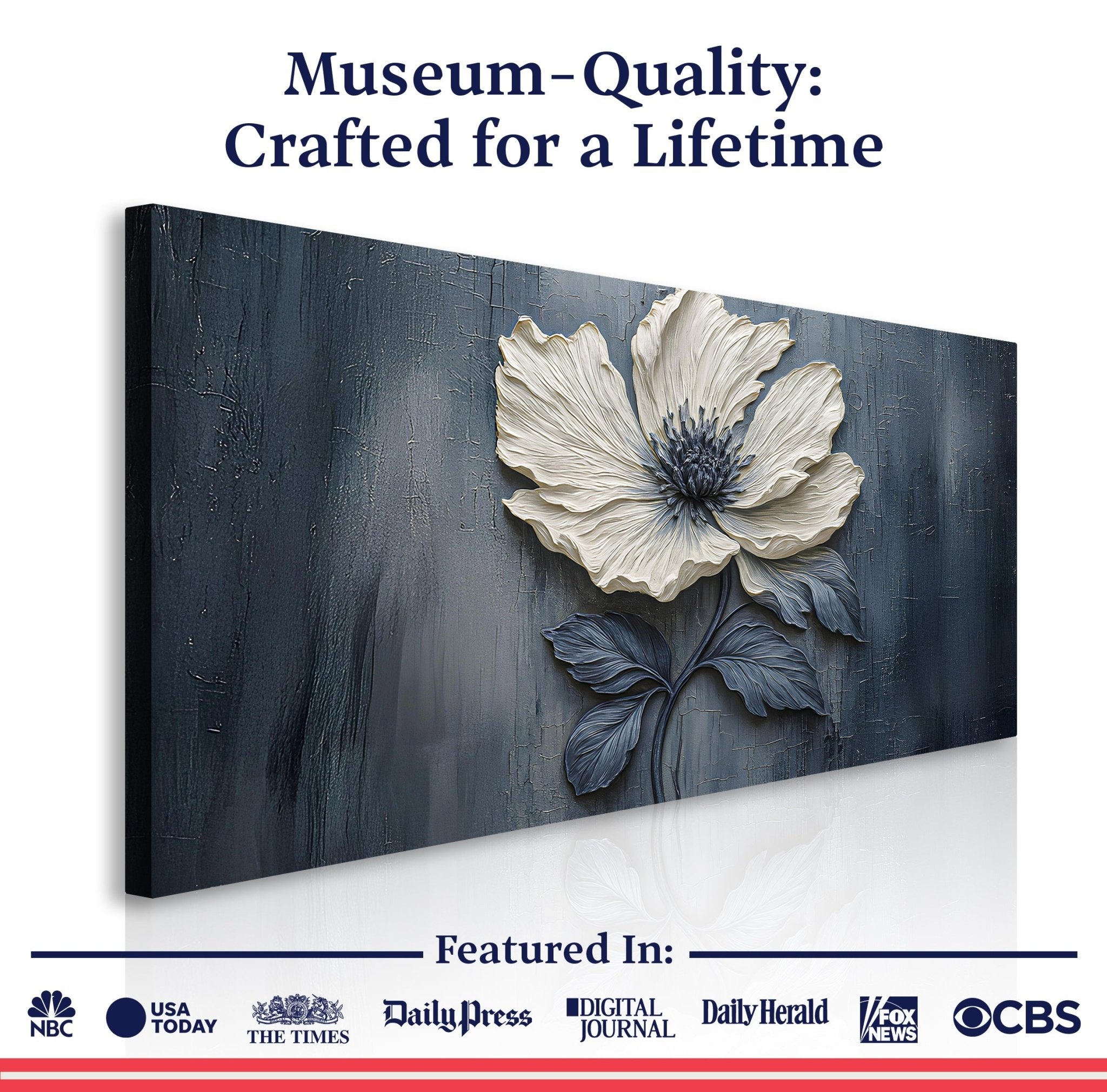 Floral Clay Relief Wall Art - Two & Gathered